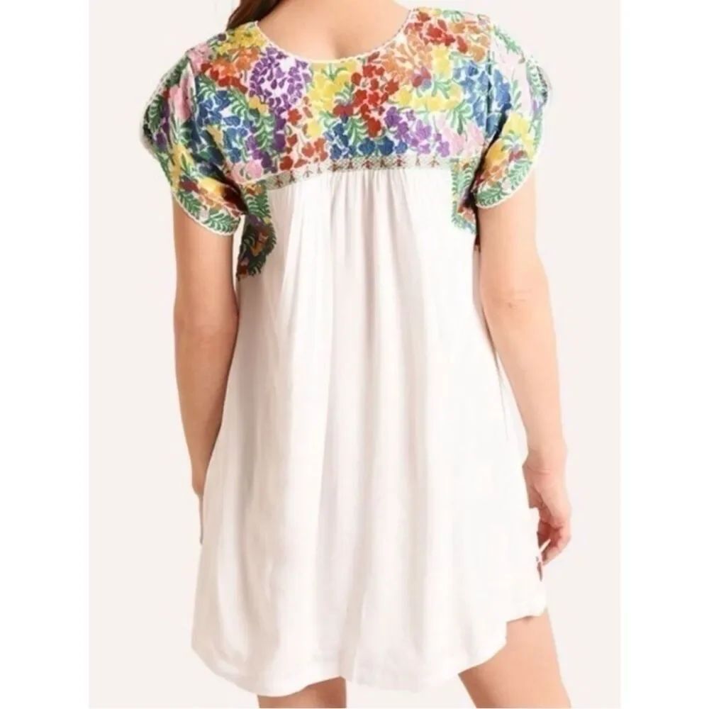 J. Marie Embroidered Mini Dress Size S - Picture 2 of 6